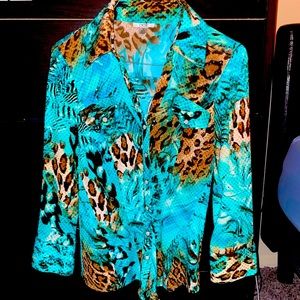 Button down fitted Cache Blouse